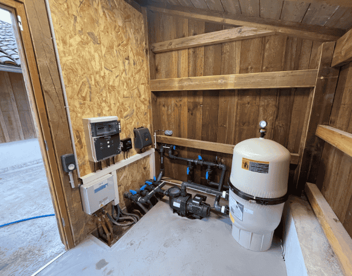 rénovation d'un local technique pour piscine
